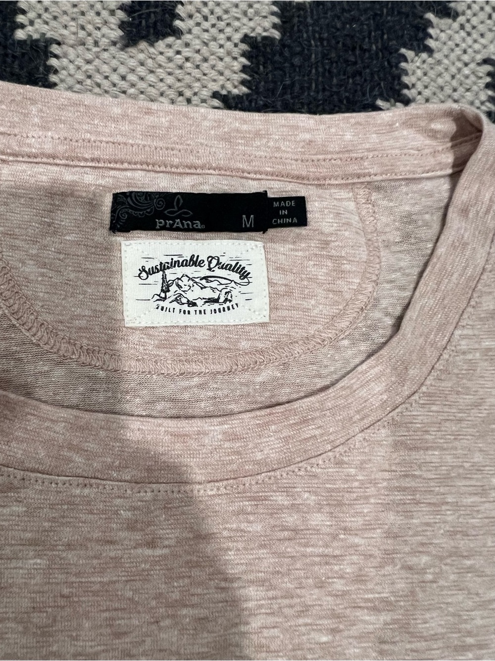 Prana Heathered Blush Crewneck Tee